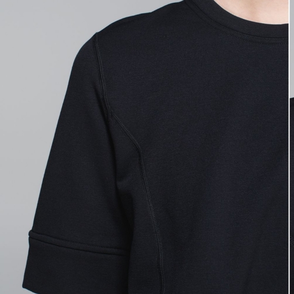 Lululemon black peblum top sweater - Picture 2 of 12